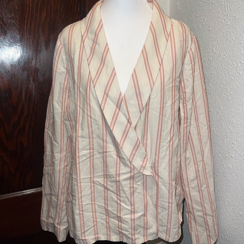 J.Crew Striped Sleepshirt with Pink and Cream Tones
